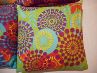 N°4 Cuscini Decorativi Tessuto Multicolore