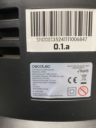 Hidrolimpiadora Cecotec HydroBoost 1400 Essential