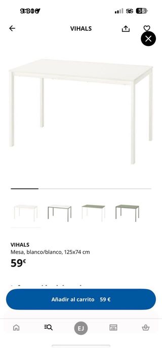 Mesa y 4 Sillas Ikea