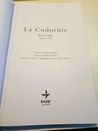 La codorniz-Antologia(1941-1978)