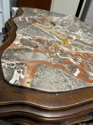 Tavolo vintage marmo e legno
