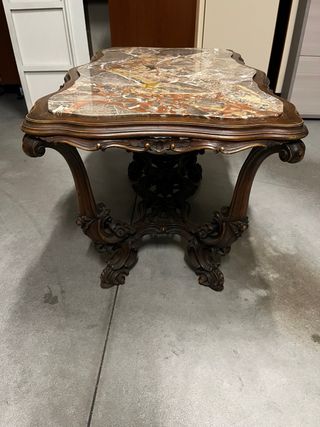 Tavolo vintage marmo e legno