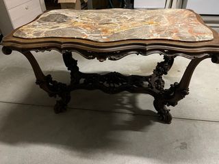 Tavolo vintage marmo e legno