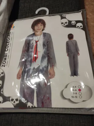 Disfraz Zombie Colegial Talla 5-6