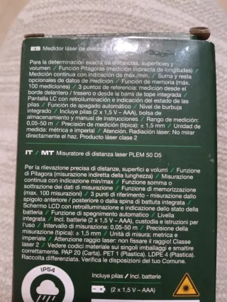 Medidor Láser Parkside 50 Metros