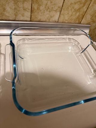 2 Bandejas Pyrex Vidrio 25x21cm