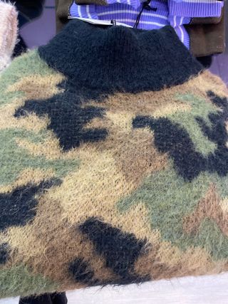 Maglione donna fantasia camouflage taglia unica