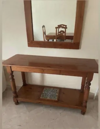 Mesa y 6 Sillas Comedor Vintage Madera