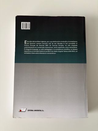 Derecho Romano. Historia e Instituciones