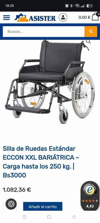 Silla de ruedas ancho especial