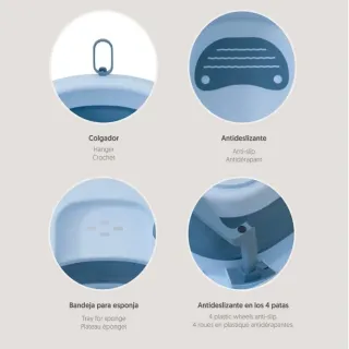 Bañera Plegable Bebé Interbaby Azul 80x47x21