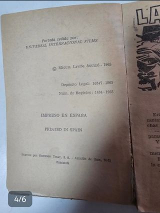 Novela de bolsillo del oeste, AÑO 1965