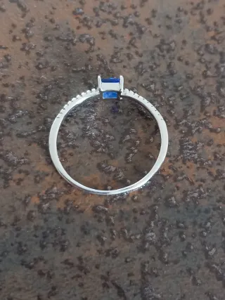 Anello argento 925 con pietra blu
