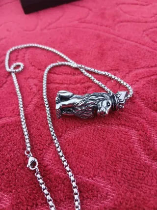 Colgantes con cadena gruesa plateados