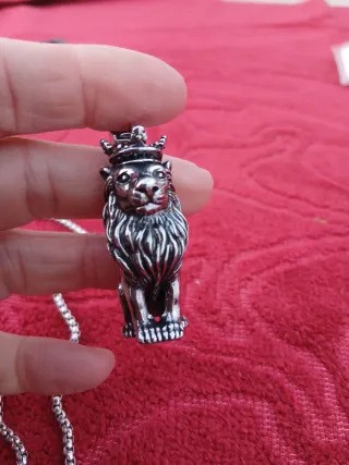 Colgantes con cadena gruesa plateados