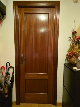 9 puertas madera sapelly y 1 de armario empotrado