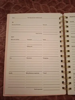 Agenda Budget Planner Nova