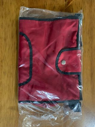 Borsa shopper rossa con manici 27x35x38 cm