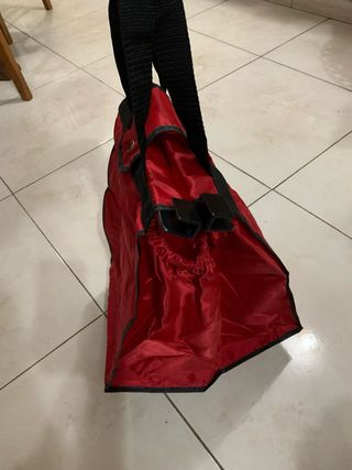 Borsa shopper rossa con manici 27x35x38 cm