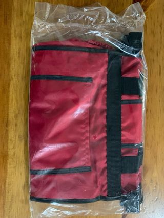 Borsa shopper rossa con manici 27x35x38 cm