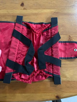 Borsa shopper rossa con manici 27x35x38 cm