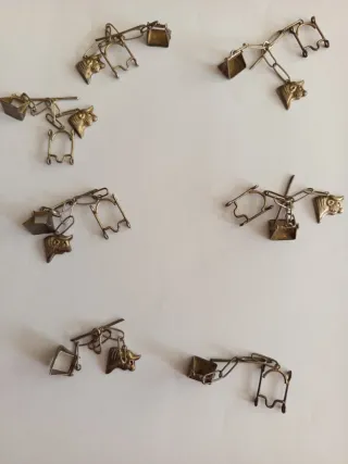 Caireles D.metal-envejecido dtres colgantes-