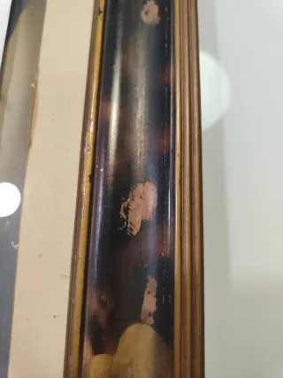 Marco antiguo madera y cristal