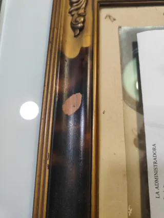 Marco antiguo madera y cristal