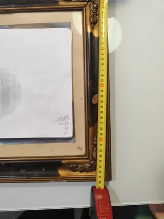 Marco antiguo madera y cristal