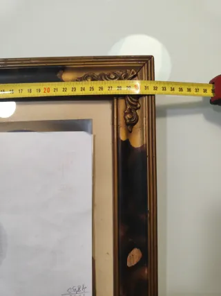 Marco antiguo madera y cristal