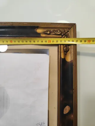 Marco antiguo madera y cristal