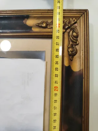 Marco antiguo madera y cristal