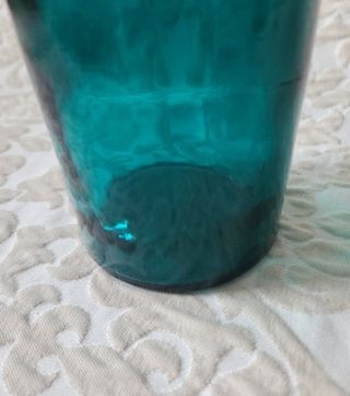 Conjunto 2 Floreros Vidrio Verde Azulado