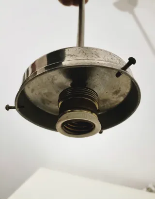 Lampadario sfera opalino anni '40