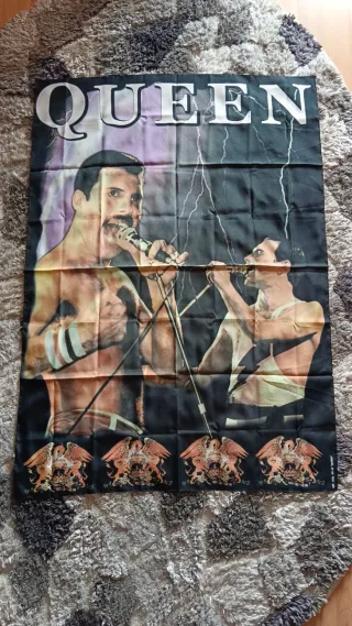 Lote 4 Banderas Queen y Freddie Mercury