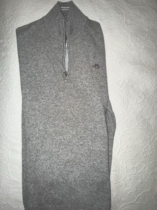 Jersey Gant Gris Media Cremallera Talla M