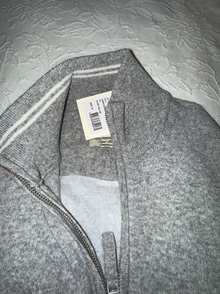 Jersey Gant Gris Media Cremallera Talla M