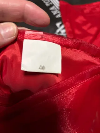 Conjunto corpiño y falda larga fiesta rojo