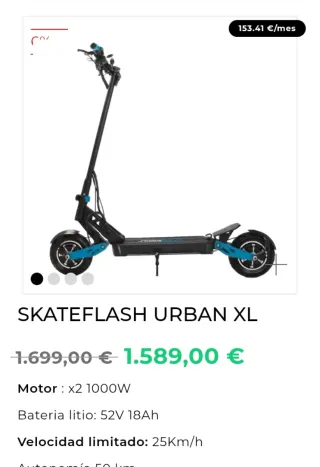 Skateflash Urban XL Patinete Eléctrico