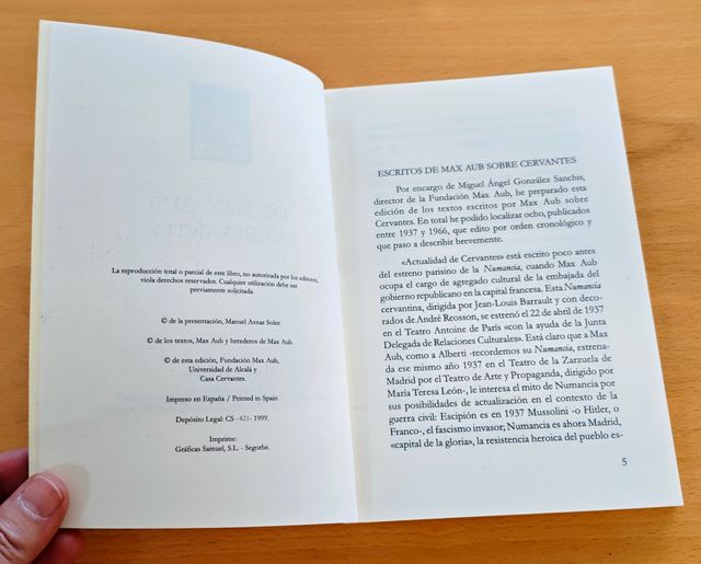 De Max Aub a Cervantes. Max Aub