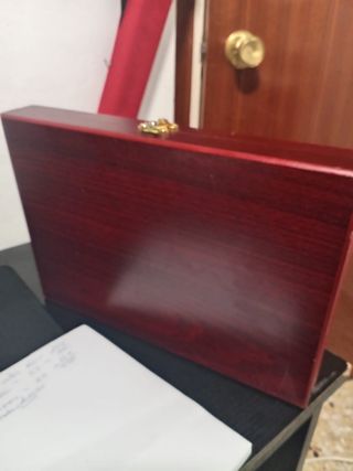 Maletín Madera Monedas 100 C/Cápsulas
