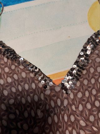 Liu Jo Canotta XS marrone paillettes