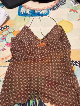 Liu Jo Canotta XS marrone paillettes