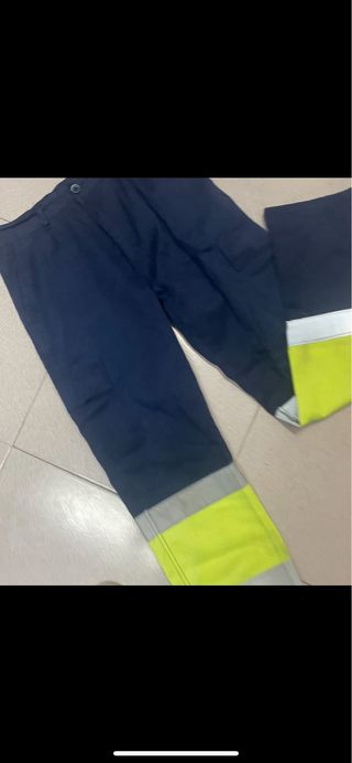 Pantalón de trabajo hombre azul y amarillo