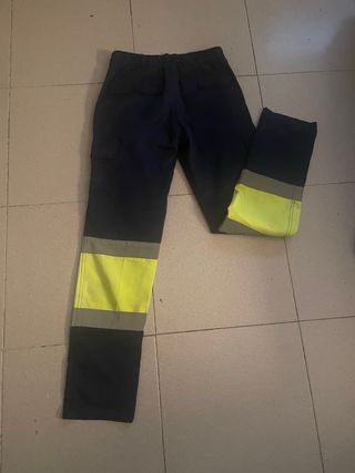 Pantalón de trabajo hombre azul y amarillo