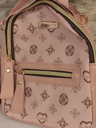 Pack x² mini mochilas de mujer (rosa y chocolate)