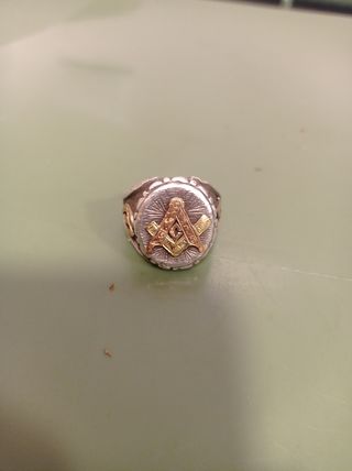Anillo Masón Escuadra y Compás