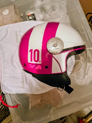 Casco Jet Givi S Bianco/Pink taglia S