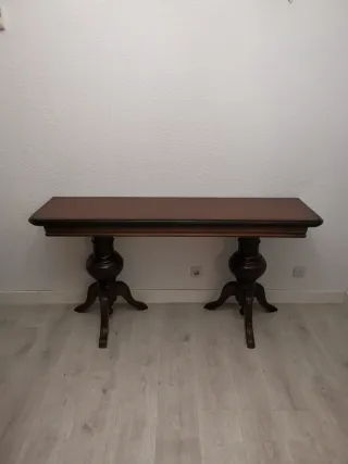 Mesa comedor plegable + 4 sillas madera