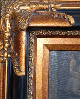 Óleo Siglo XIX Retrato de Familia